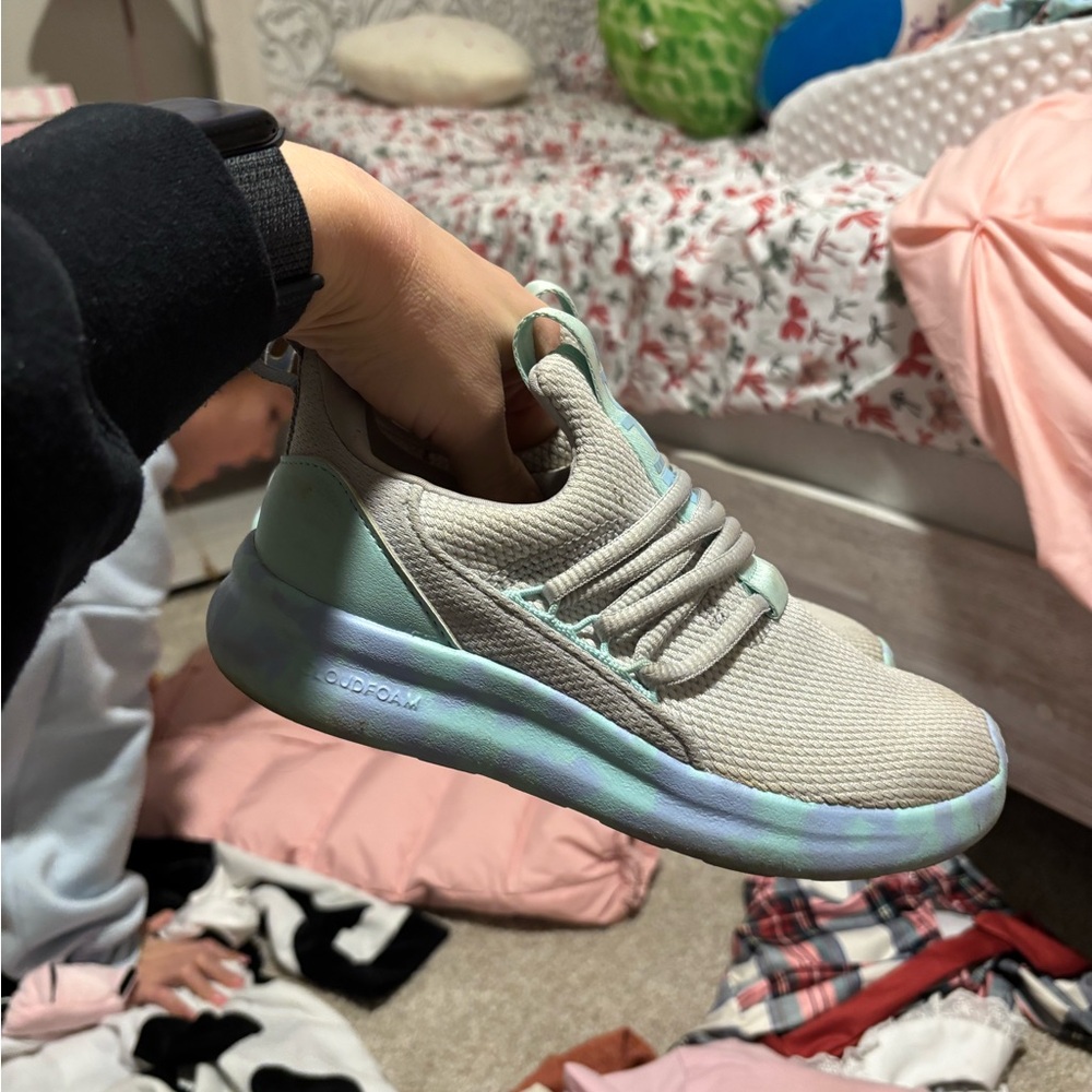 adidas Kids' Mint and Light Gray Sneakers